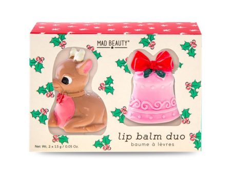 Mad Beauty Retro Christmas Lip Balm Duo 2 pc Cheap