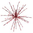 Celebrations Platinum LED Red Radiant Blast 24 in. Hanging Decor Sale