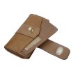 VKP1398 Brown - Fashion Women Metal Button Wallet Online Hot Sale