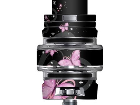 Pink Majestic Butterflies Hearts Smok TFV8 Big Baby V2 Tank Skin Fashion