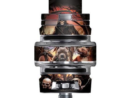 Grim Reaper Pitbull Skulls  Smok TFV8 Big Baby V2 Tank Skin Hot on Sale