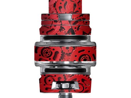 Red Gears Cog Cogs Steam Punk Smok TFV8 Big Baby V2 Tank Skin Discount