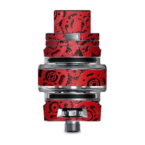 Red Gears Cog Cogs Steam Punk Smok TFV8 Big Baby V2 Tank Skin Discount