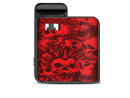 Red Punk Skulls Liberty Spikes Smok Mico Kit Skin Fashion