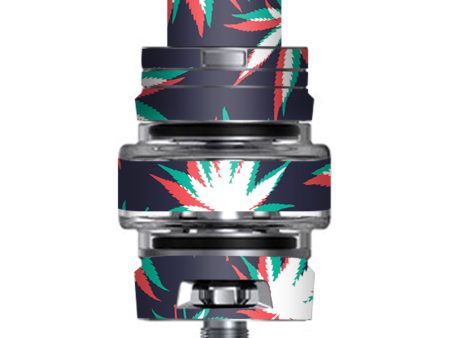 3D Holographic Week Pot Leaf Smok TFV8 Big Baby V2 Tank Skin Supply