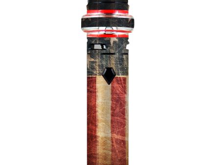 Vintage American Flag Distressed Red White Blue Smok stick V9 Max Skin For Sale