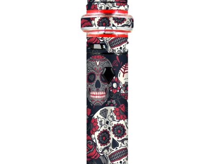 Sugar Skulls Red Black Dia De Los Smok stick V9 Max Skin Sale