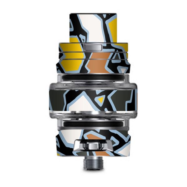 Pop Art Stained Glass Smok TFV8 Big Baby V2 Tank Skin For Sale