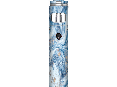 Blue Gold Grey Marble Pattern Clouds Smok Nord AIO Stick Skin on Sale