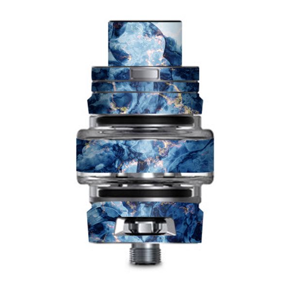 Heavy Blue Gold Marble Granite  Smok TFV8 Big Baby V2 Tank Skin For Discount