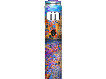 Colorful Oil Painting Water Reflection Town Homes Smok Nord AIO Stick Skin Hot on Sale