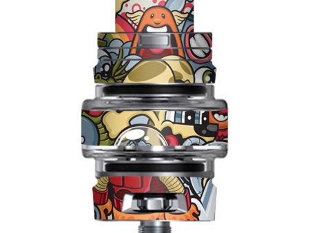 Aliens Cartoon Collage Sticker  Smok TFV8 Big Baby V2 Tank Skin Fashion