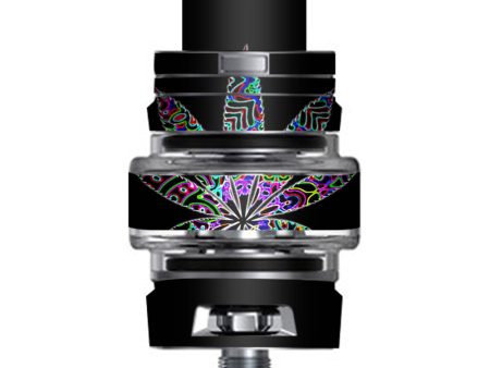 Pot Leaf Marijuana Colorful Retro Smok TFV8 Big Baby V2 Tank Skin For Discount