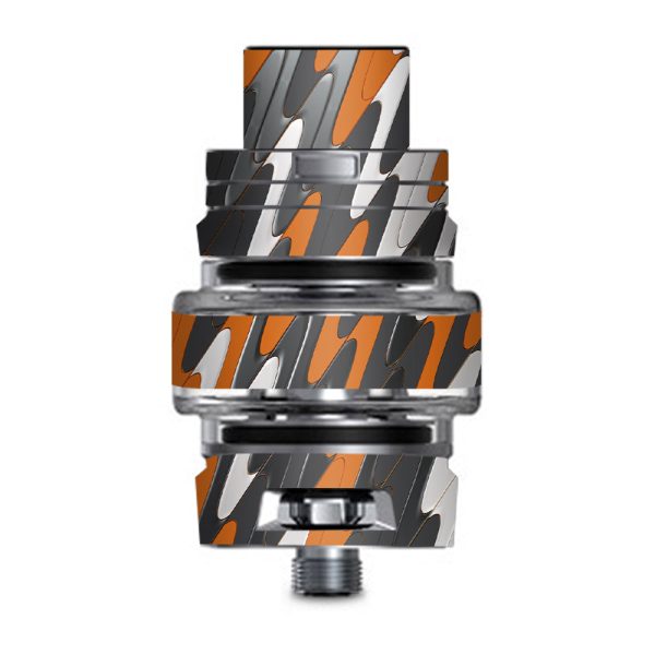 Puzzle Orange Grey Trippy Smok TFV8 Big Baby V2 Tank Skin Fashion