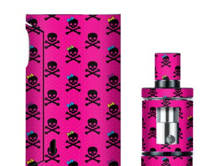 Girl Bow Skulls Feminine Pink  Vaporesso Drizzle Fit Skin For Cheap