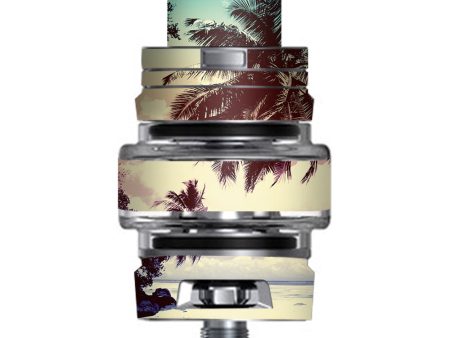 Palm Trees Vintage Beach Island Smok TFV8 Big Baby V2 Tank Skin Online Sale