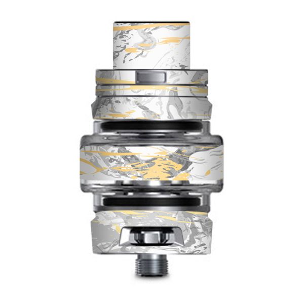 Gold Marble White Gray Swirl Stone Granite Smok TFV8 Big Baby V2 Tank Skin on Sale