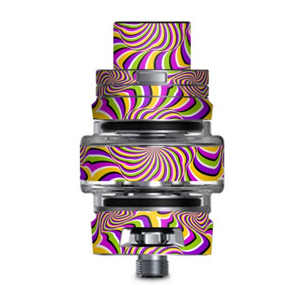 Psychedelic Swirls Motion Holographic Smok TFV8 Big Baby V2 Tank Skin Online now