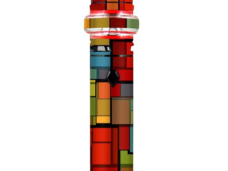 Abstract Colorful Square Pattern Smok stick V9 Max Skin Hot on Sale