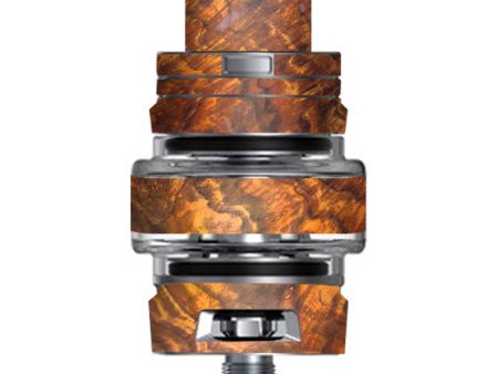 Orange Burnt Burl Wood Aged Smok TFV8 Big Baby V2 Tank Skin For Cheap