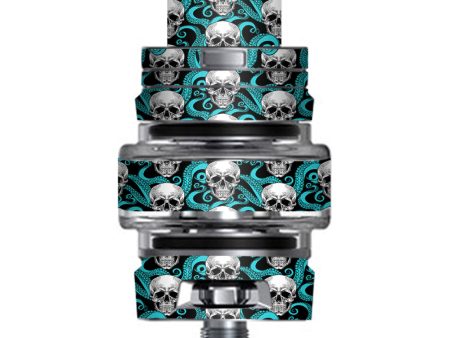 Skull Octopus Teal Black Smok TFV8 Big Baby V2 Tank Skin Online now