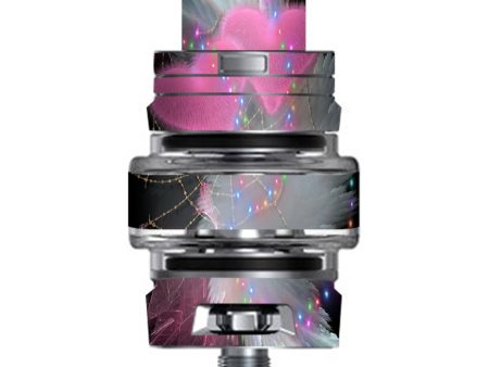 Mystic Pink Hearts Feathers Smok TFV8 Big Baby V2 Tank Skin Online Hot Sale