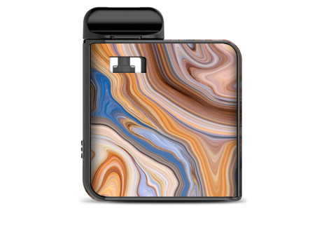 Brown Blue Marble Glass Smok Mico Kit Skin For Sale