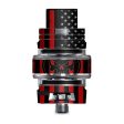 Red American Flag Black Punish Badge Smok TFV8 Big Baby V2 Tank Skin For Discount