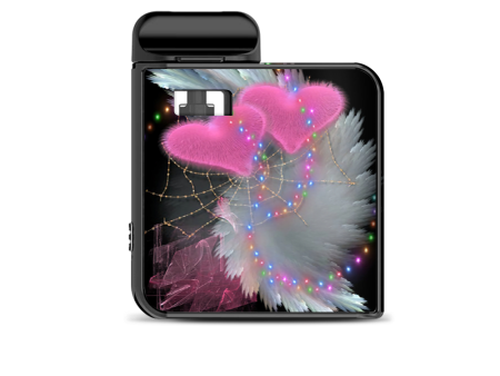 Mystic Pink Hearts Feathers Smok Mico Kit Skin Supply