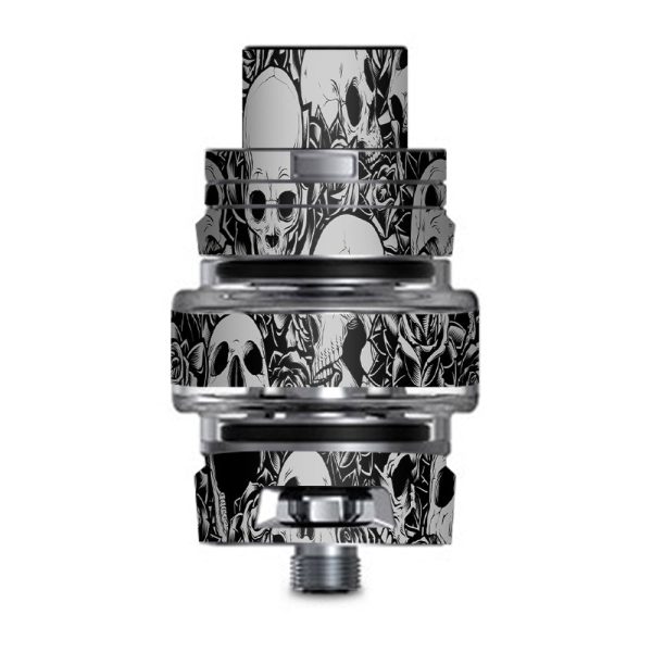 Skulls N Roses Black White Screaming Smok TFV8 Big Baby V2 Tank Skin Cheap