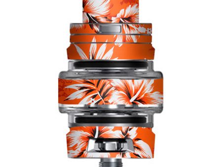 Orange Tropical Hibiscus Flowers Smok TFV8 Big Baby V2 Tank Skin Online Hot Sale