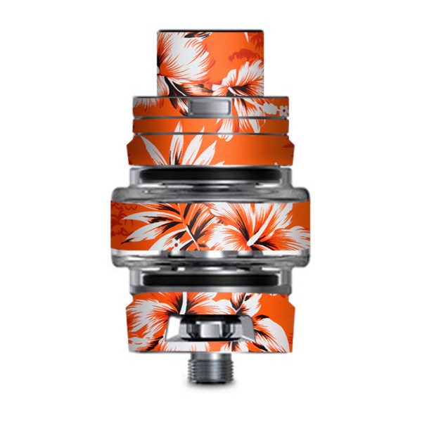 Orange Tropical Hibiscus Flowers Smok TFV8 Big Baby V2 Tank Skin Online Hot Sale