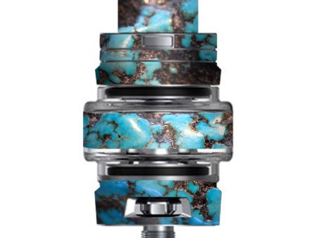 Stab Wood Blue Green Stabilized Stone Smok TFV8 Big Baby V2 Tank Skin Online Hot Sale