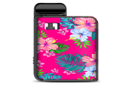 Pink Neon Hibiscus Flowers Smok Mico Kit Skin Fashion