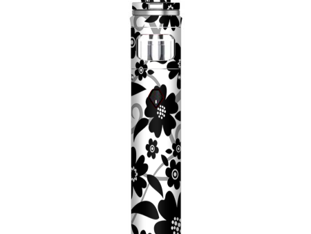 Black White Flower Print Smok Nord AIO Stick Skin For Cheap