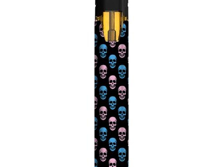 Pink Blue Skulls Black Background Stiiizy starter stick Skin Sale