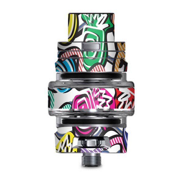 Squiggles Swirls Pop Art Smok TFV8 Big Baby V2 Tank Skin Online