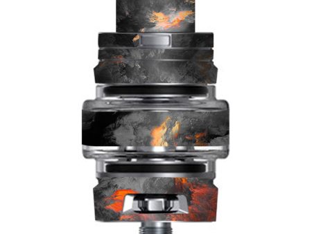 Grey Clouds On Fire Paint Smok TFV8 Big Baby V2 Tank Skin Cheap