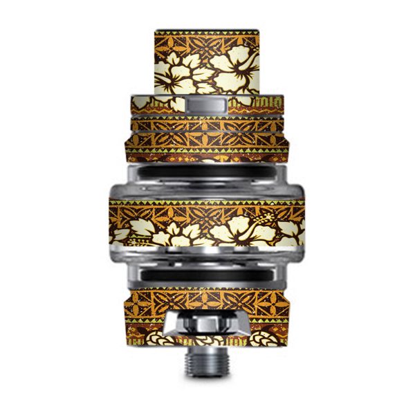 Hawaiian Hisbiscus Turtle Pattern Smok TFV8 Big Baby V2 Tank Skin For Cheap