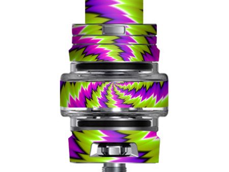 Psychedelic Moving Purple Green Swirls Smok TFV8 Big Baby V2 Tank Skin Online