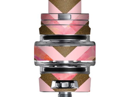 Pink Marble Chevron Gold Cork Granite Smok TFV8 Big Baby V2 Tank Skin Discount