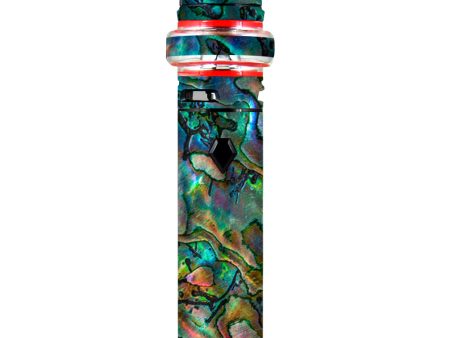 Abalone Shell Swirl Neon Green Opalescent Smok stick V9 Max Skin Cheap