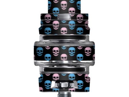 Pink Blue Skulls Black Background Smok TFV8 Big Baby V2 Tank Skin Discount