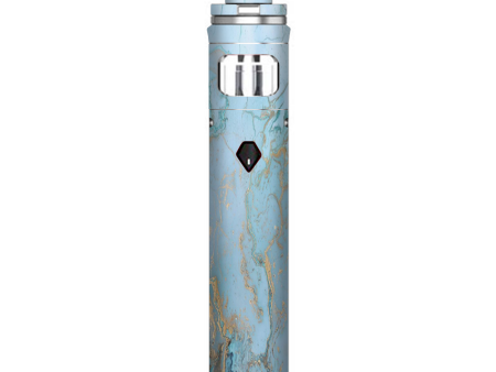 Teal Blue Gold White Marble Granite Smok Nord AIO Stick Skin Supply